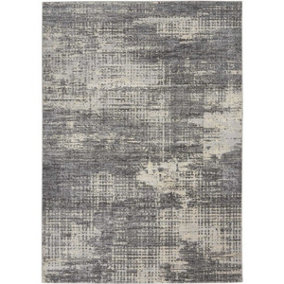 Modern Rug, Anti-Shed Abstract Rug for Bedroom, & Living Room, Modern Dining Room Rug, Grey Beige Rug-69 X 221cm (Runner)