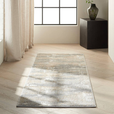 Modern Rug, Anti-Shed Abstract Rug for Bedroom, & Living Room, Stain-Resistant Rug, Grey Beige Rug-244cm X 305cm