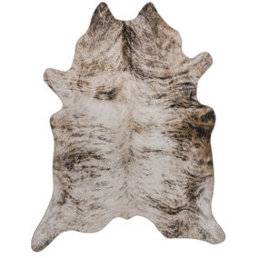 Modern Rug, Anti-Shed Luxurious Bedroom Rug, Easy to Clean Cowhide Rug, 3mm Thickness Grey Abstract Rug-190cm X 240cm