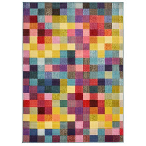 Modern Rug for Bedroom, & Living Room, Stain-Resistant Dining Room Rug, Easy to Clean Geometric Rug-120cm X 170cm
