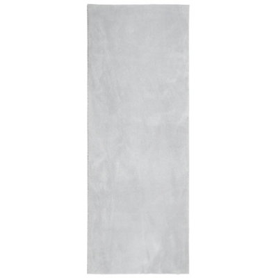 Modern Rug HUARTE Short Pile Soft and Washable Grey 80x200 cm