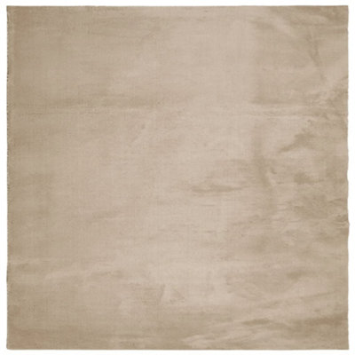 Modern Rug HUARTE Short Pile Soft and Washable Sand 240x240 cm