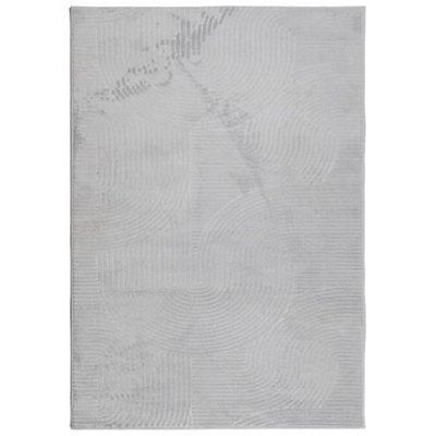 MODERN RUG IZA SHORT PILE SCANDINAVIAN LOOK GREY 160X230 CM