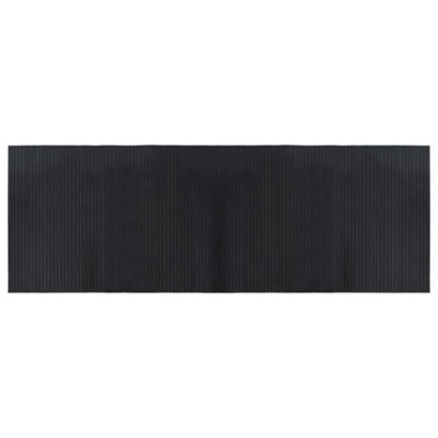 Modern Rug Rectangular Black 70x200 cm Bamboo