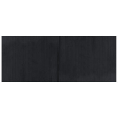 Modern Rug Rectangular Black 80x200 cm Bamboo