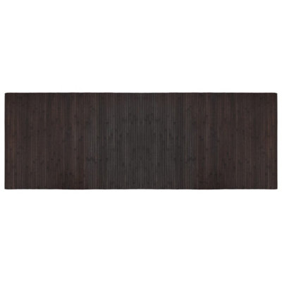 Modern Rug Rectangular Dark Brown 70x200 cm Bamboo