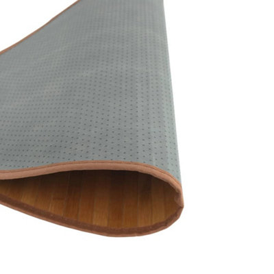 Modern Rug Round Brown 100 cm Bamboo - Durable