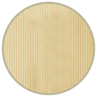 Modern Rug Round Light Natural60 cm Bamboo
