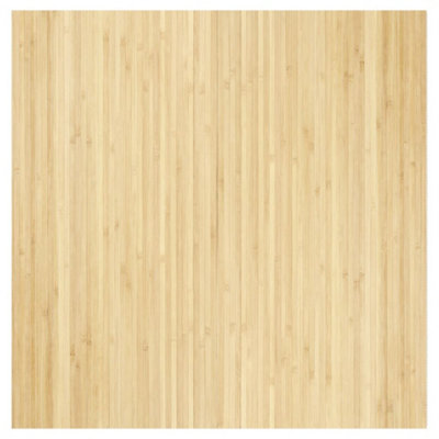 Modern Rug Square Light Nature 100x100 cm Bamboo