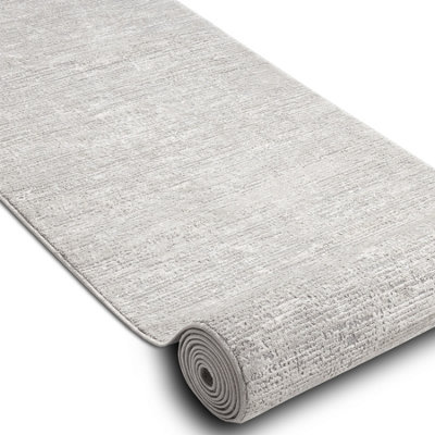 Modern runner TULS 51248 structural, melange grey 100 cm  100x100 cm