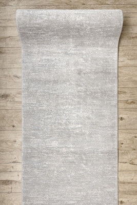 Modern runner TULS 51248 structural, melange grey 100 cm  100x100 cm