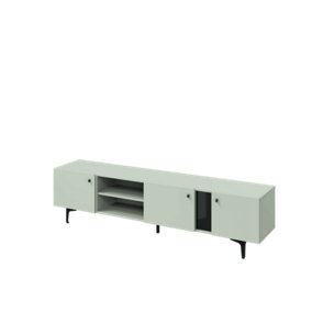 Modern Sage Green Milano TV Cabinet with Shelves - Sleek Entertainment Centre (H)500mm (W)2000mm (D)410mm, Stylish Media