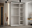 Modern Sapporo Sliding Door Wardrobe 150cm in White: Stylish Storage for Small Spaces (H)2050mm (W)1500mm (D)600mm