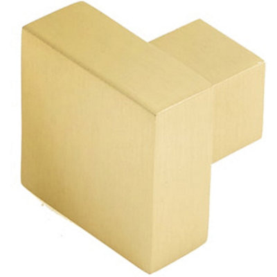 Modern Satin Brass Cupboard Knob for Stylish Interiors - Kitchen Cabinet Knob