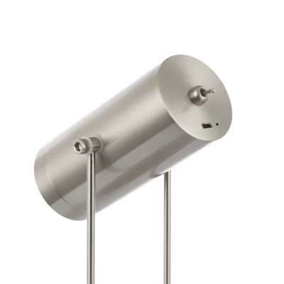 Modern Satin Nickel Adjustable Tiltable Rechargeable LED Table/Desk ...