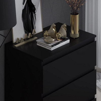 Modern Scandinavian Style 3 Drawer Chets of Drawers Bedside Cabinet ...