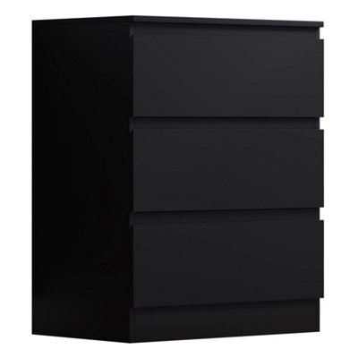 Modern Scandinavian Style 3 Drawer Chets of Drawers Bedside Cabinet ...
