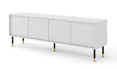 Modern Sherwood TV Cabinet in White W1800mm x H600mm x D400mm