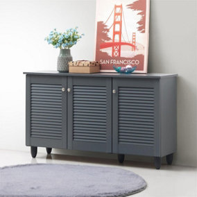 Lilsbury Grey Shoe Storage Cabinet, Home Furniture