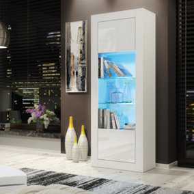 Modern Sideboard Display Cabinet Cupboard TV Stand Living Room High Gloss Doors - White