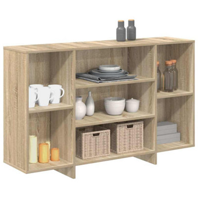 Modern Sideboard Sonoma Oak 120x30x75 cm Engineered Wood