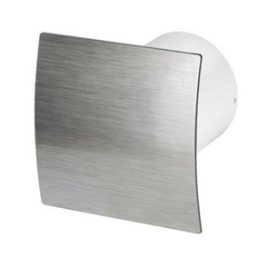 Modern Silent Bathroom Extractor Fan 100mm with Silver Front