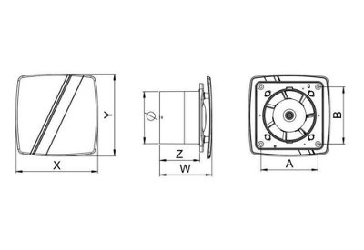 Modern Silent Bathroom Extractor Fan 100mm with Timer
