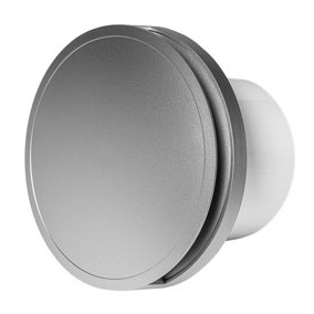 Modern Silent Round Bathroom Extractor Fan 100mm / 4" with Satin Front Cover