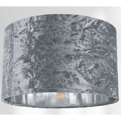 White crushed velvet deals lampshade