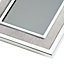 Modern Silver Plated Metal and Deep Silver Velvet Fabric 4x6 Picture Frame