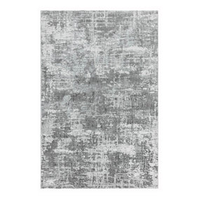 Modern Silver Rug, Abstract Rug for Bedroom, Stain-Resistant Rug for Dining Room, Abstract Silver Rug-120cm X 170cm