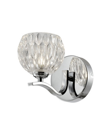 Modern Single Wall Light, On and Off Switch, G9 Bulb Cap, Polished ...
