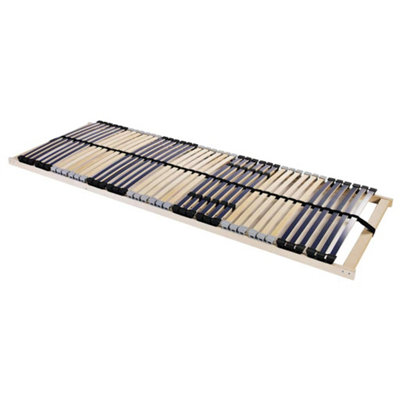 Modern Slatted Bed Base Brown Solid beech wood