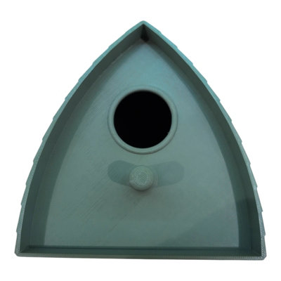 Modern Small Bird Nesting Box Green Triangular Garden Bird House for ...