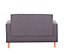 Modern Smart Sofa in a Box, Taupe Fabric Sofa with Hidden Storage - 2 Seater