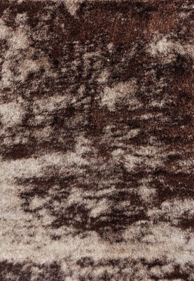 Modern Soft Two Tone Shimmer Shaggy Area Rugs Bronze 120x170 cm