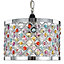 Modern Sparkly Ceiling Pendant Light Shade with Multi-Coloured Beads