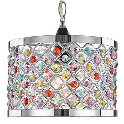 Multi deals coloured lampshade