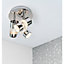 Modern Spot LED Bathroom Chrome Ceiling Light Fitting with Bubble Acrylic Heads