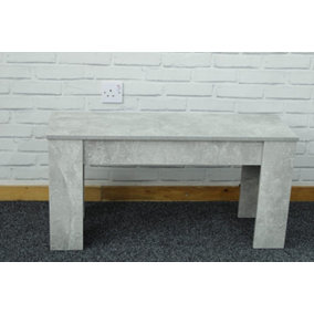Modern Stone Grey Effect Dining Bench Only