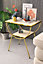 Modern Style Side Table-Nightstand-End Table with Storage Shelf For Living Room - Creme