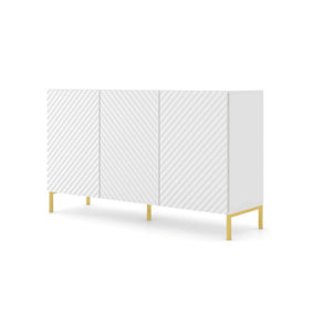 Modern Surf Sideboard Cabinet in White Matt W1500mm x H870mm x D420mm