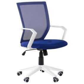 Modern Swivel Desk Chair Blue RELIEF