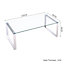 Modern Tempered Glass Coffee Table with Chrome Base 1200x600mm