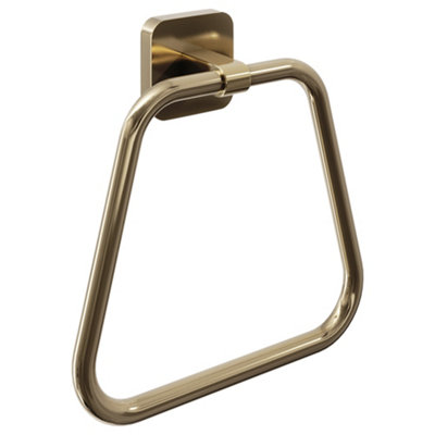 Modern Towel Ring Wall Mounted Brass Holder Bathroom Kitchen Easy Install