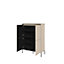 Modern TREND  Highboard Cabinet (H830mm W980mm D400mm) - Sand Beige with Black Legs