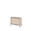 Modern TREND  Sideboard Cabinet with LED lighting (H830mm W980mm D400mm) - Sand Beige with Black Legs