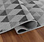 Modern Triangle Design Outdoor-Indoor Rugs Dark Grey 160x230 cm