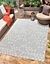 Modern Triangle Design Outdoor-Indoor Rugs Silver 160x230 cm