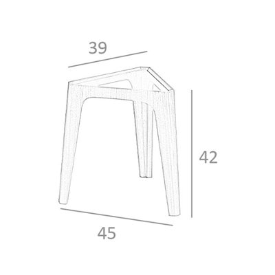 Modern Triangular Corner Table in Tempered Glass and Walnut